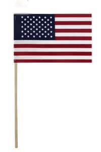 6" x 9" No Hem No Tip American Stick Flags