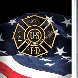 Black Thermoplastic US Firefighter Grave Marker