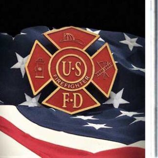 Red Thermoplastic US Firefighter Grave Marker