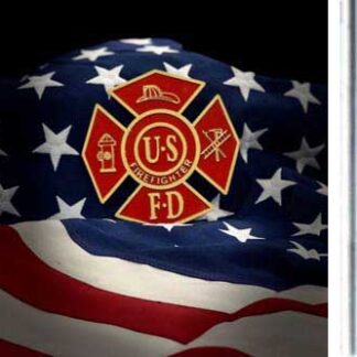 Red Metal US Firefighter Grave Marker