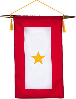 Gold Star Service Banner Flag